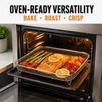 Air Fryer Rack Set of 3 Stackable Stainless Steel Rectangular