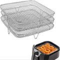 Air Fryer Rack Set of 3 Stackable Stainless Steel Rectangular