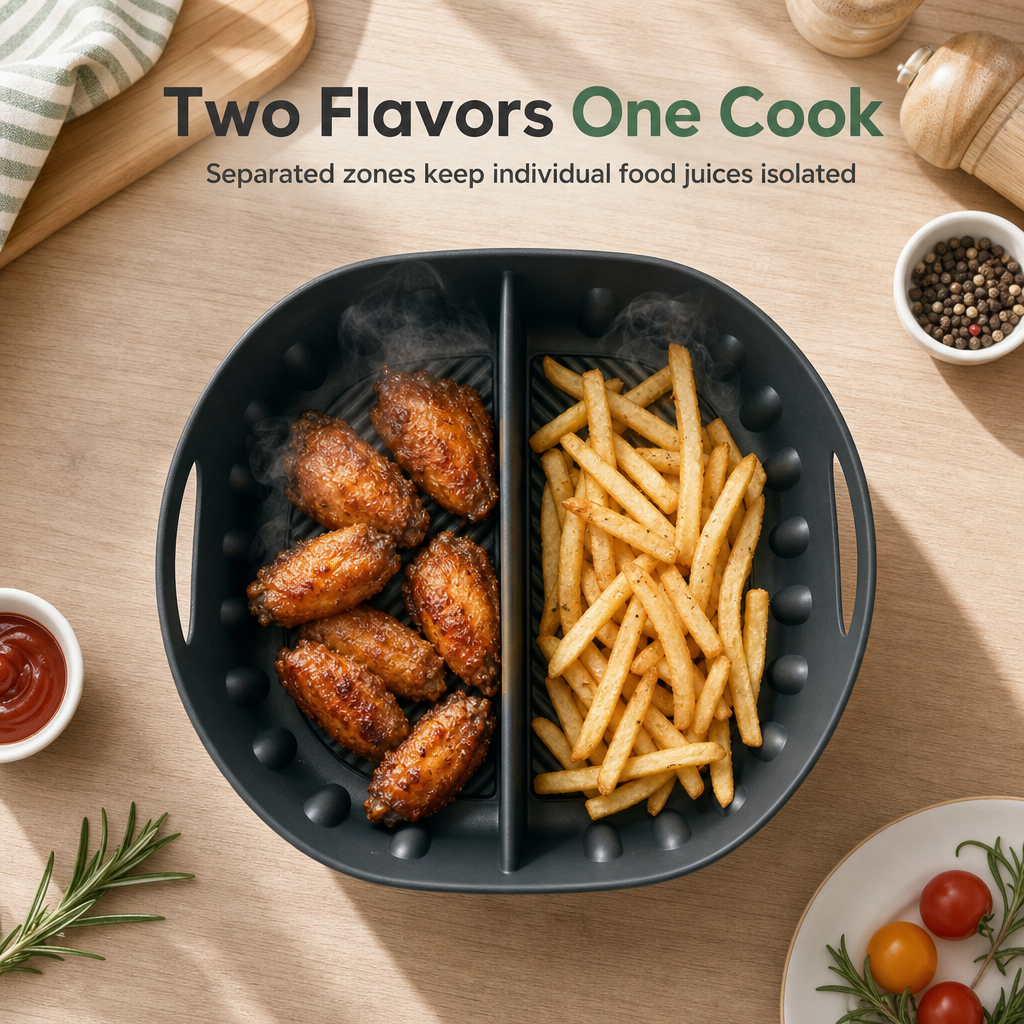 Air Fryer Silicone Liner Divided 3 Pack