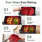 Air Fryer Silicone Liner Divided 3 Pack