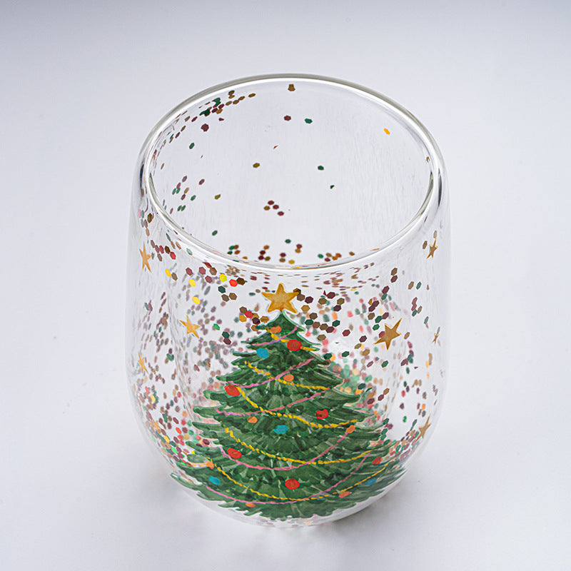 Christmas Tree Glass Tumbler 380 ml