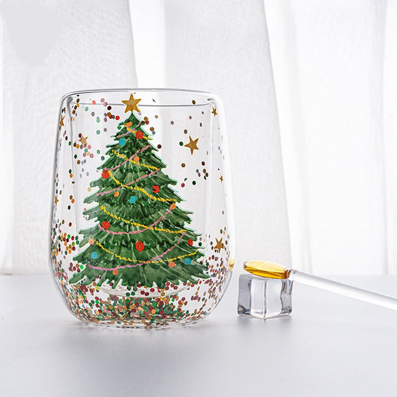 Christmas Tree Glass Tumbler 380 ml