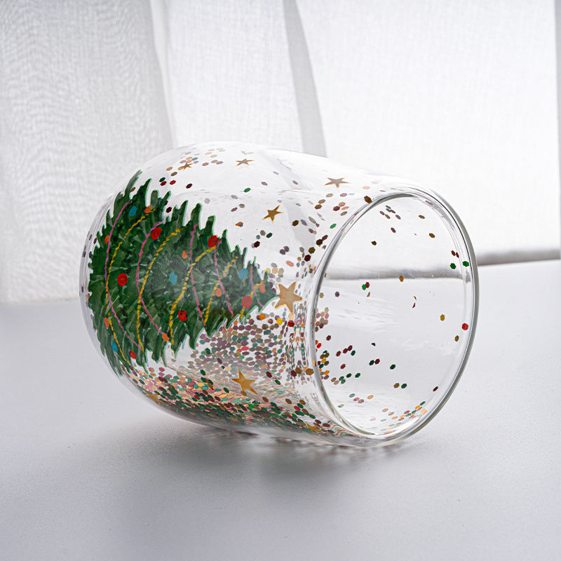 Christmas Tree Glass Tumbler 380 ml