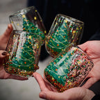 Christmas Tree Glass Tumbler 380 ml
