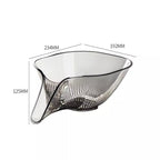 Drain Basket Bowl with Pour Spout 9.2 Inch
