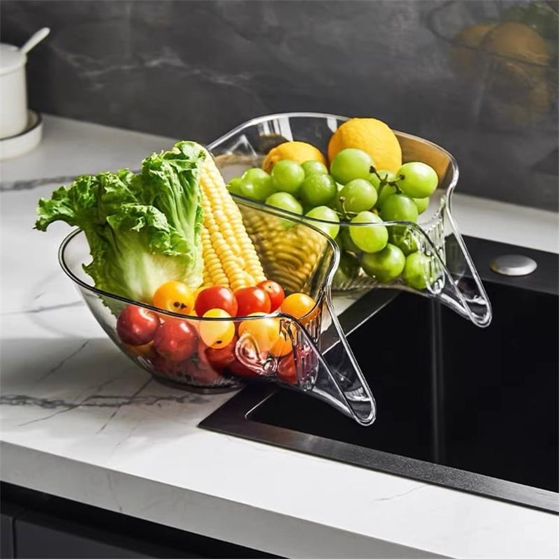 Drain Basket Bowl with Pour Spout 9.2 Inch