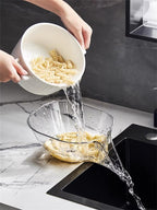 Drain Basket Bowl with Pour Spout 9.2 Inch