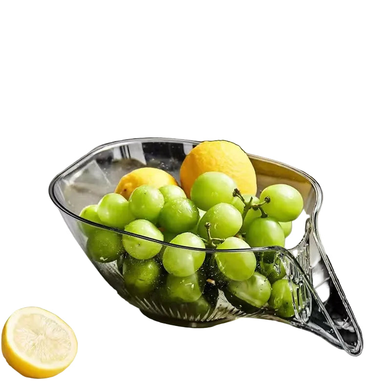 Drain Basket Bowl with Pour Spout 9.2 Inch