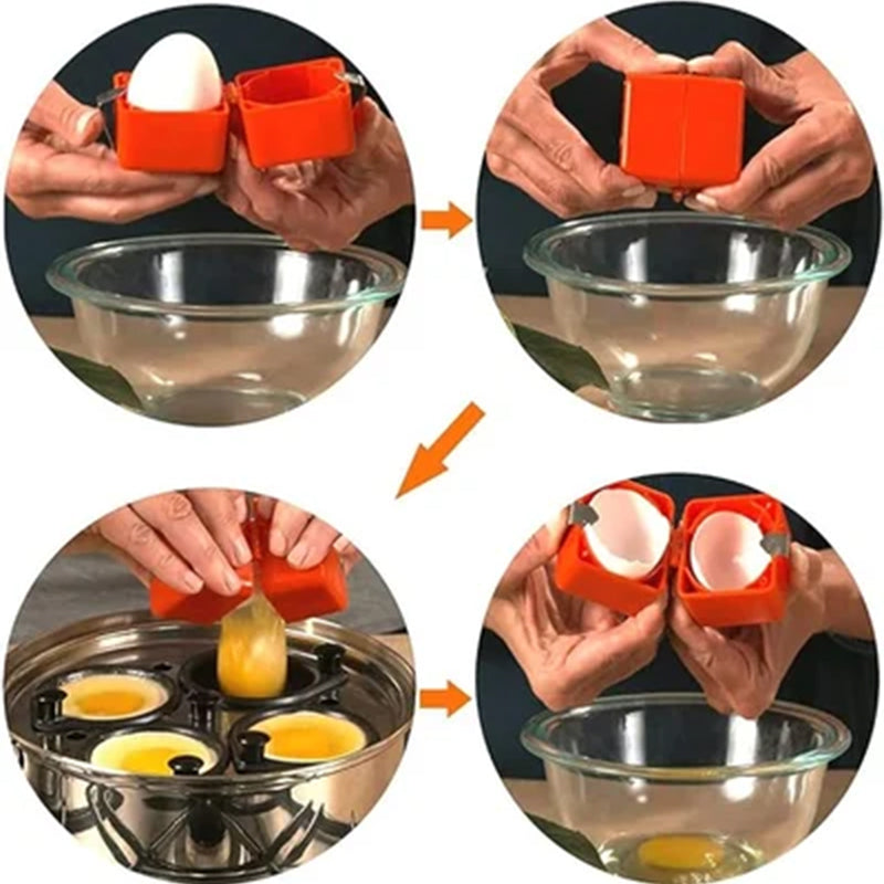 Egg Cracker Cube Set of 6 Orange