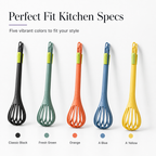 Egg Whisk and Food Tongs 2 in 1 Kitchen Tool 11 Inch