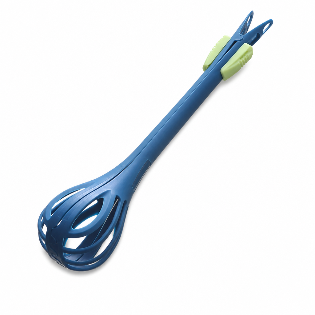 Egg Whisk and Food Tongs 2 in 1 Kitchen Tool 11 Inch