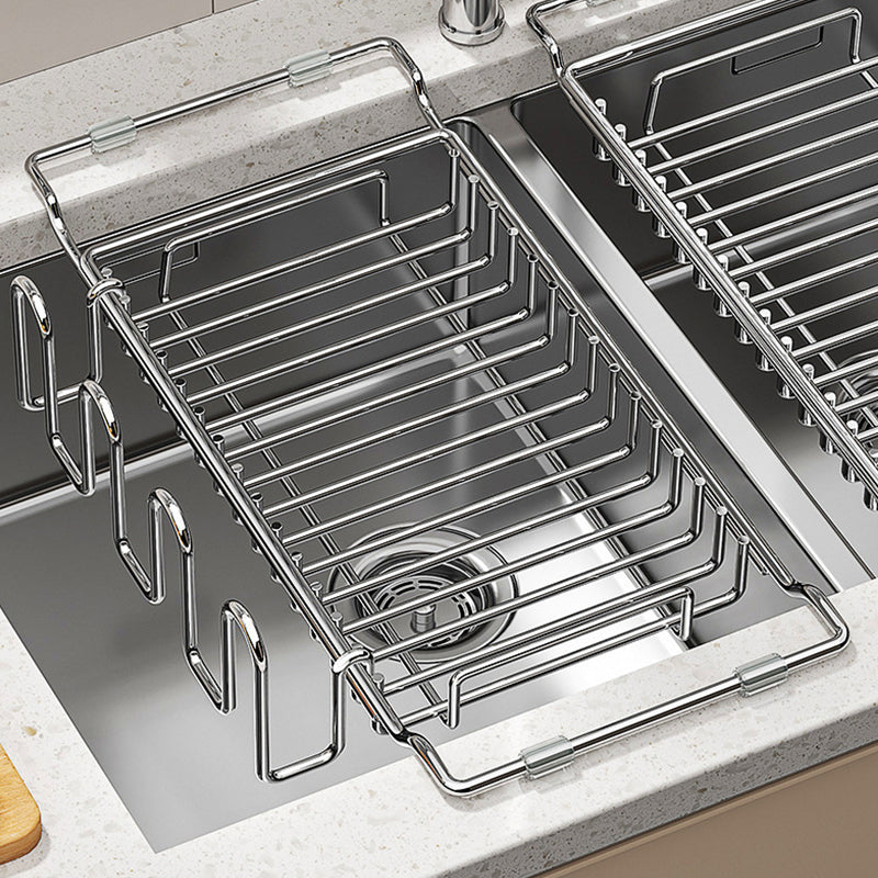 Expandable Over the Sink Dish Rack Stainless Steel 16.7 to 21.7 Inch