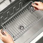 Expandable Over the Sink Dish Rack Stainless Steel 16.7 to 21.7 Inch