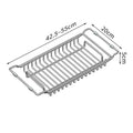Expandable Over the Sink Dish Rack Stainless Steel 16.7 to 21.7 Inch
