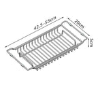Expandable Over the Sink Dish Rack Stainless Steel 16.7 to 21.7 Inch