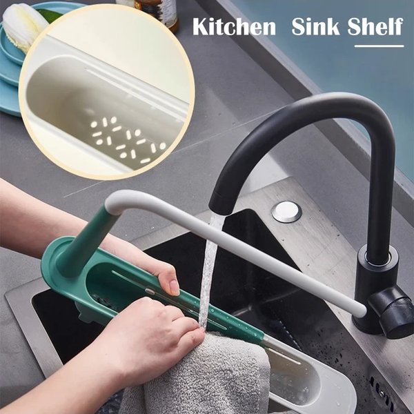 Expandable Sink Caddy with Towel Bar