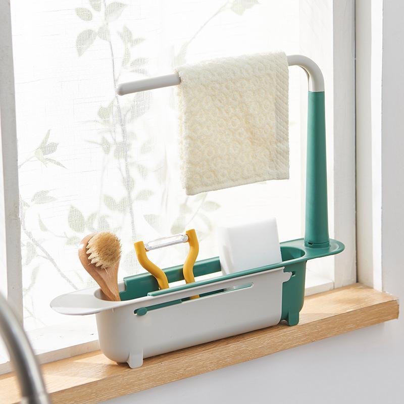 Expandable Sink Caddy with Towel Bar