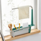 Expandable Sink Caddy with Towel Bar