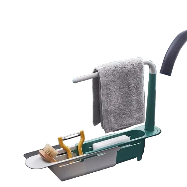 Expandable Sink Caddy with Towel Bar