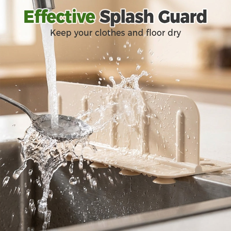 Foldable Sink Splash Guard with Suction Cups 13.9 Inch