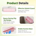 Foldable Sink Splash Guard with Suction Cups 13.9 Inch