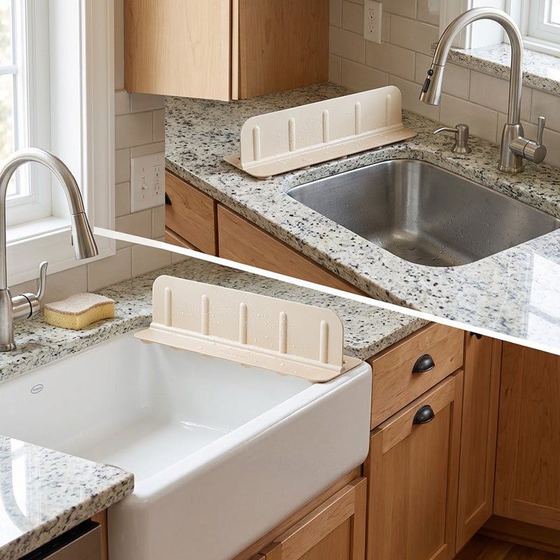 Foldable Sink Splash Guard with Suction Cups 13.9 Inch