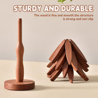 Folding Wooden Trivet Set with Tree Stand 8 Inch
