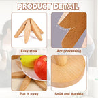 Folding Wooden Trivet Set with Tree Stand 8 Inch