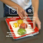 Food Preservation Trays with Elastic Lid Set of 3 Red