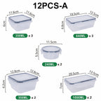 Food Storage Containers with Locking Lids 12 or 16 Piece Set