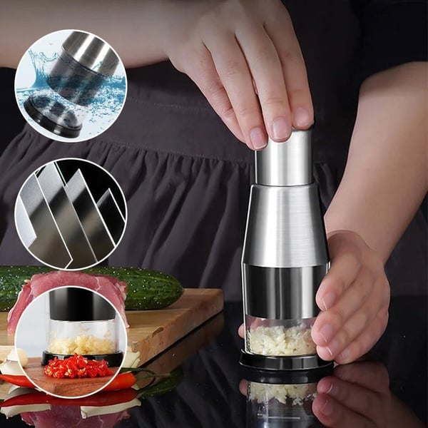Garlic Chopper Hand Press Stainless Steel
