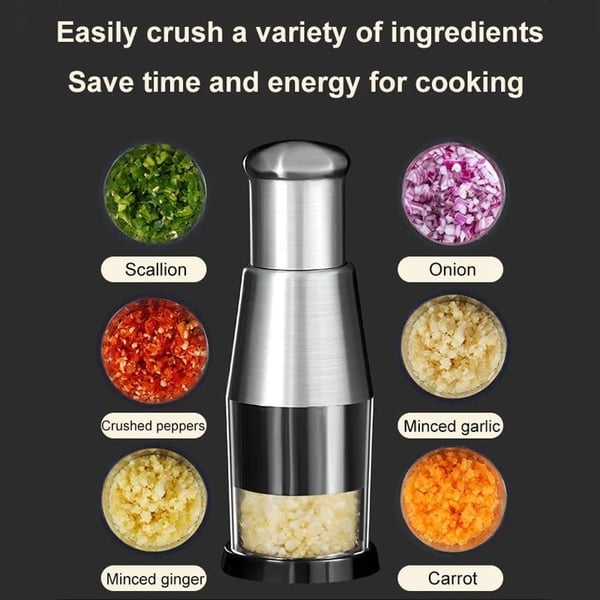 Garlic Chopper Hand Press Stainless Steel