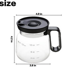 Glass Coffee Mug with Lid 16 oz