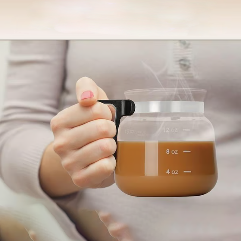 Glass Coffee Mug with Lid 16 oz