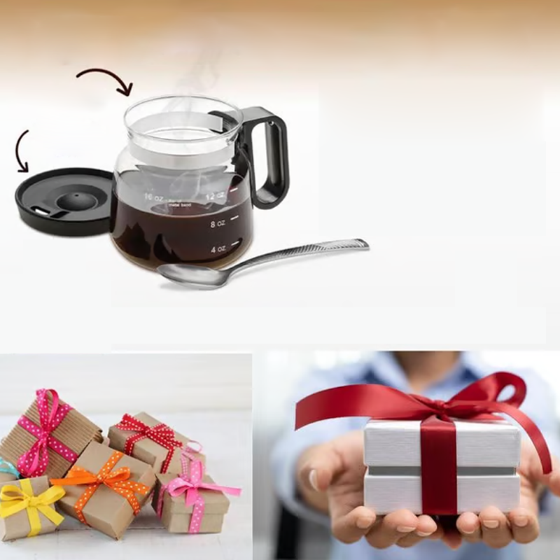 Glass Coffee Mug with Lid 16 oz