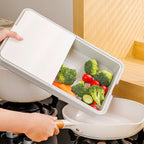 Grater and Drainer Cutting Board Set 6 in 1 Gray White