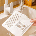 Grater and Drainer Cutting Board Set 6 in 1 Gray White