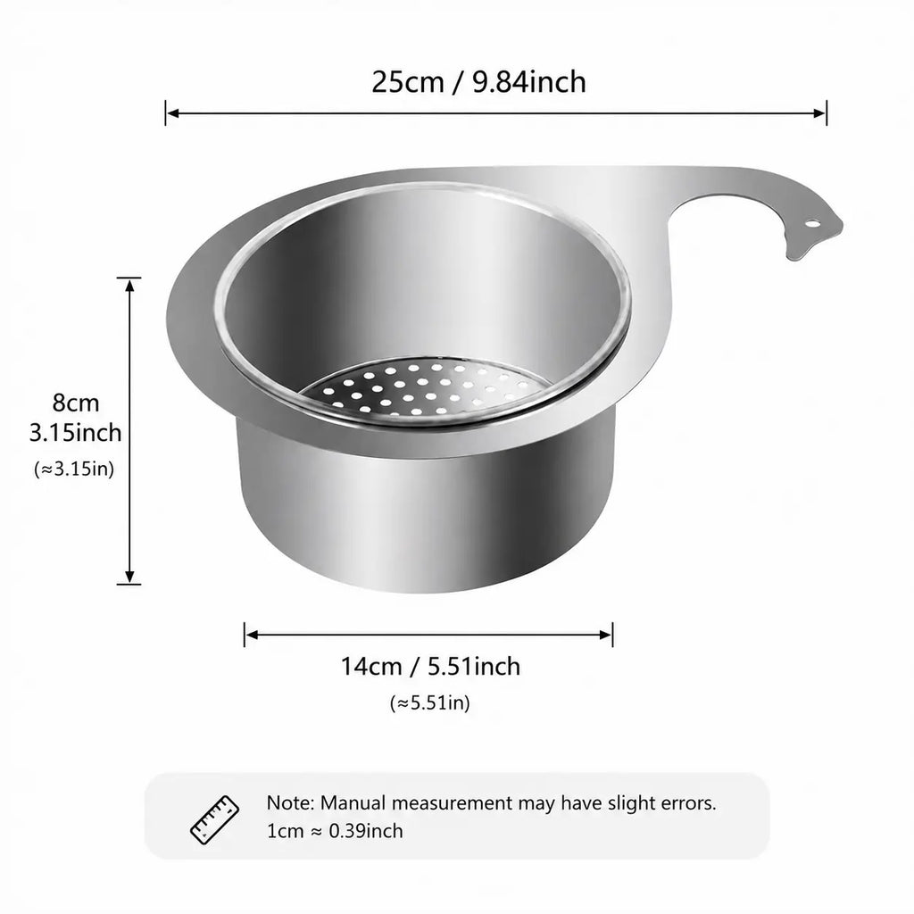 Hanging Sink Strainer Basket Stainless Steel Set of 2