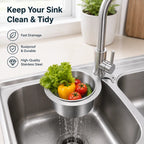 Hanging Sink Strainer Basket Stainless Steel Set of 2