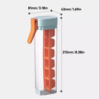 Ice Cube Trays with Lid and Press Release 6 Cubes