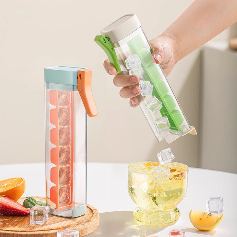 Ice Cube Trays with Lid and Press Release 6 Cubes