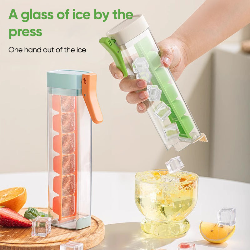 Ice Cube Trays with Lid and Press Release 6 Cubes