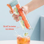 Ice Cube Trays with Lid and Press Release 6 Cubes