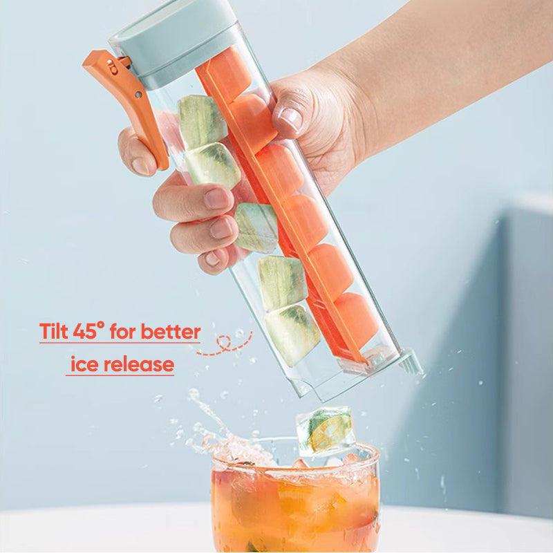 Ice Cube Trays with Lid and Press Release 6 Cubes