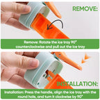 Ice Cube Trays with Lid and Press Release 6 Cubes