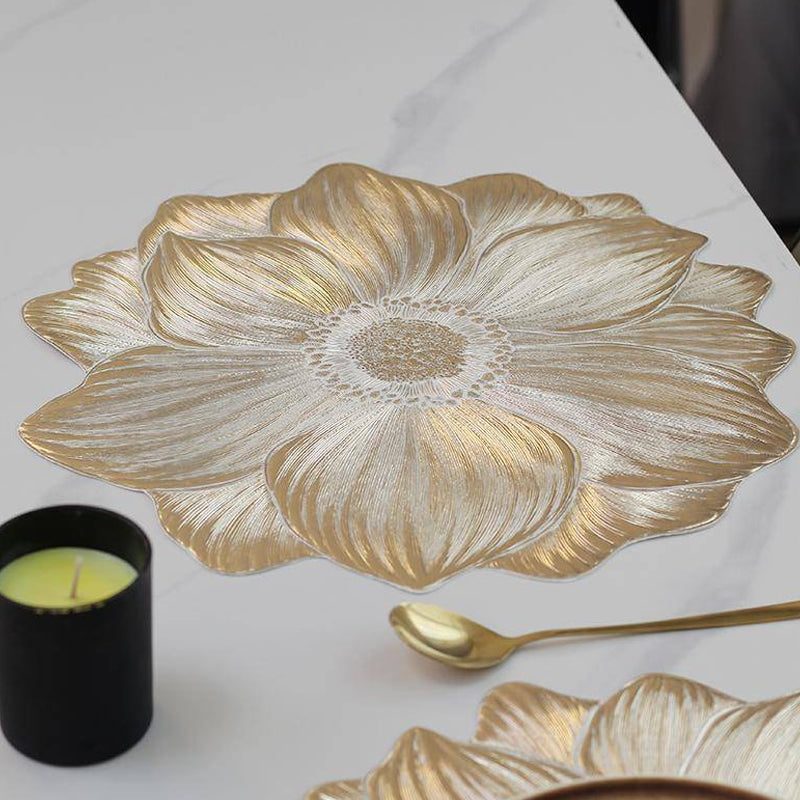 Lotus Placemats Set of 10 15 Inch Round