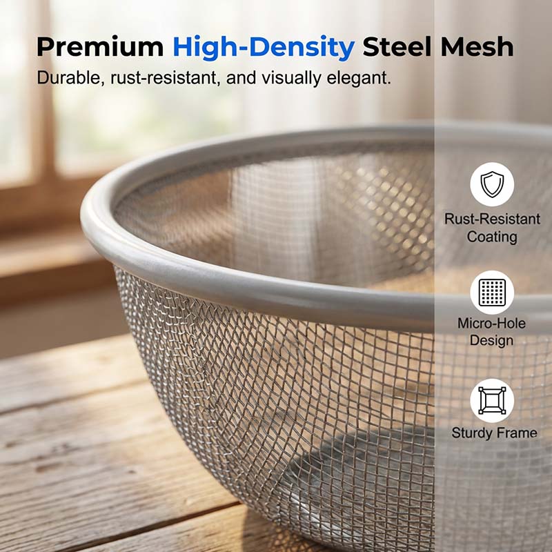 Mesh Fruit Basket with Lid 10.6 Inch