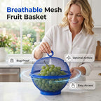 Mesh Fruit Basket with Lid 10.6 Inch