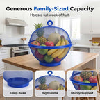 Mesh Fruit Basket with Lid 10.6 Inch