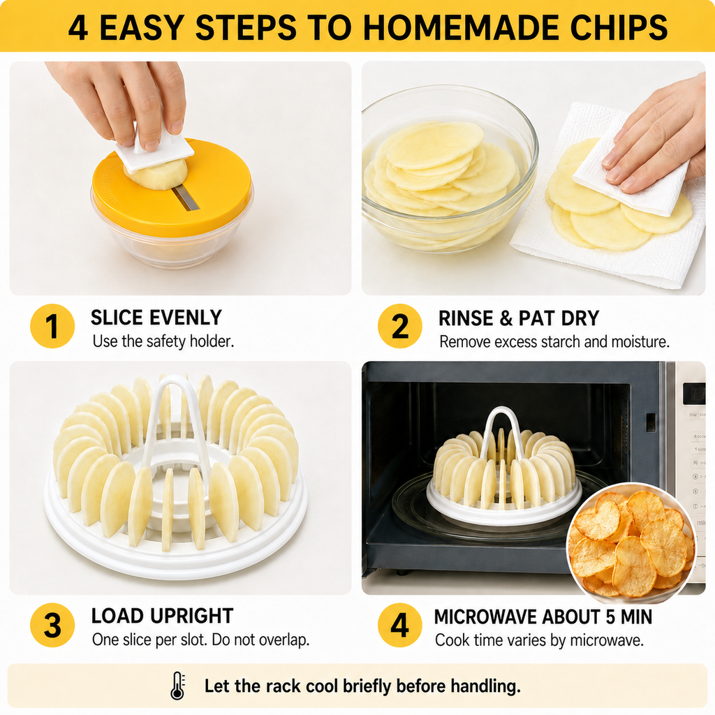 Microwave Potato Chip Maker Set with Slicer